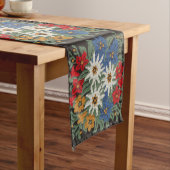 Edelweiss Schweizer alpine Blume Mittelgroßer Tischläufer (Beispiel)