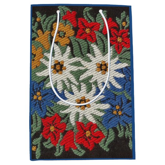 Edelweiss Schweizer alpine Blume Mittlere Geschenktüte (Vorderseite)