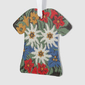 Edelweiss Schweizer alpine Blume Ornament (Vorderseite)