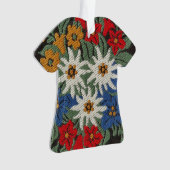 Edelweiss Schweizer alpine Blume Ornament (Vorderseite)