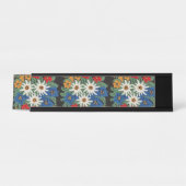 Edelweiss Schweizer alpine Blume Schreibtischnamensplakette (Vorderseite )