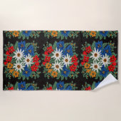 Edelweiss Schweizer alpine Blume Strandtuch (Vorderseite)