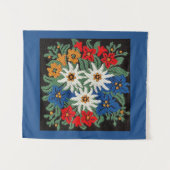 Edelweiss Schweizer alpine Blume Wandteppich (Vorderseite (Horizontal))