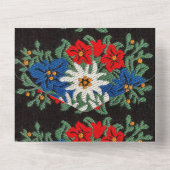 Edelweiss Schweizer Blume All In One Einladung (Rückseite)