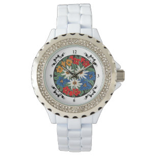 Edelweiss Schweizer Blume Armbanduhr