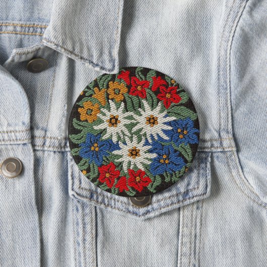Edelweiss Schweizer Blume Button (Beispiel)