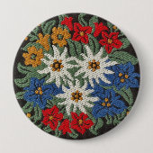 Edelweiss Schweizer Blume Button (Vorderseite)
