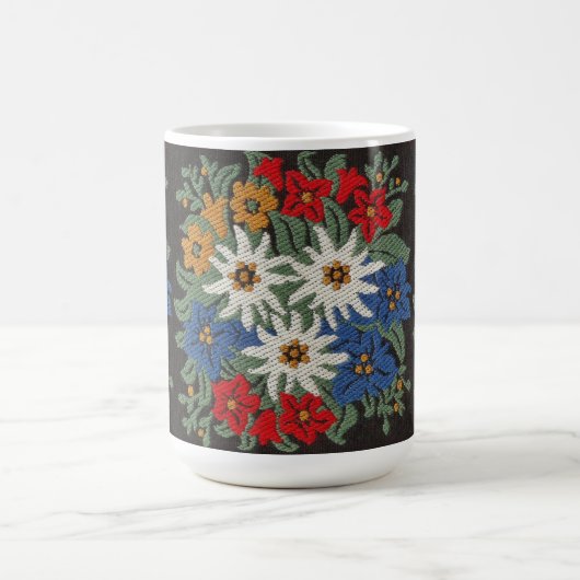 Edelweiss Schweizer Blume Kaffeetasse (Mittel)