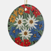 Edelweiss Schweizer Blume Keramikornament (Links)