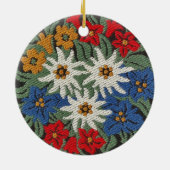 Edelweiss Schweizer Blume Keramikornament (Hinten)