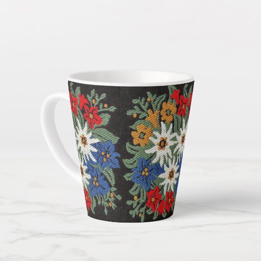Edelweiss Schweizer Blume Milchtasse (Linke Ecke)