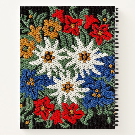 Edelweiss Schweizer Blume Notizbuch (Rückseite)