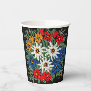 Edelweiss Schweizer Blume  Pappbecher