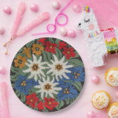 Edelweiss Schweizer Blume Pappteller (Party)