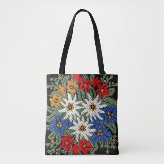 Edelweiss Schweizer Blume Tasche (Vorderseite)