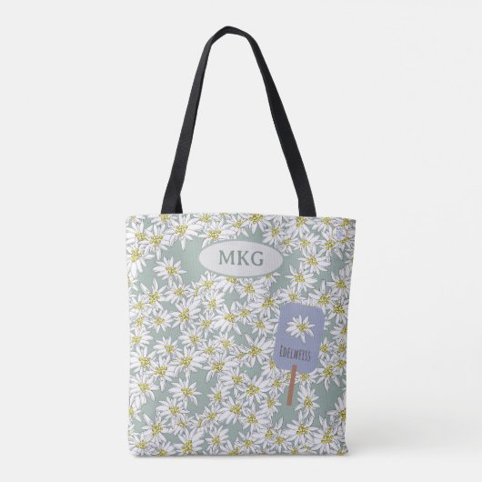 Edelweiss Sound of Music Elegant HandIllustriert Tasche (Rückseite)