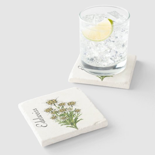 Edelweiss Stone Untersetzer (Seitenansicht)