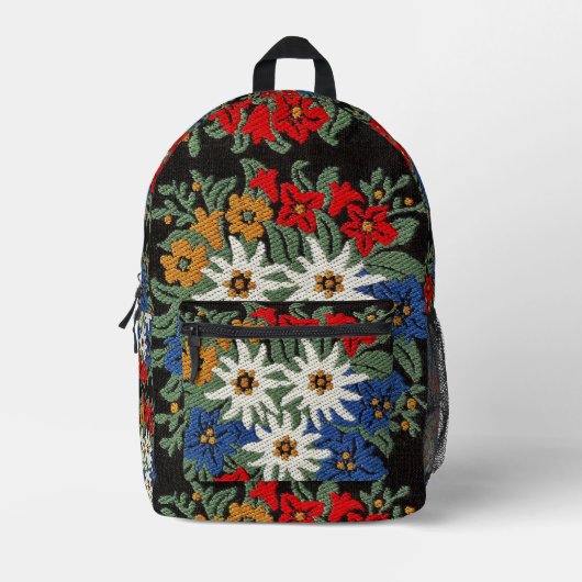 Edelweiss Swiss Alpine Flower Bedruckter Rucksack (Vorderseite)