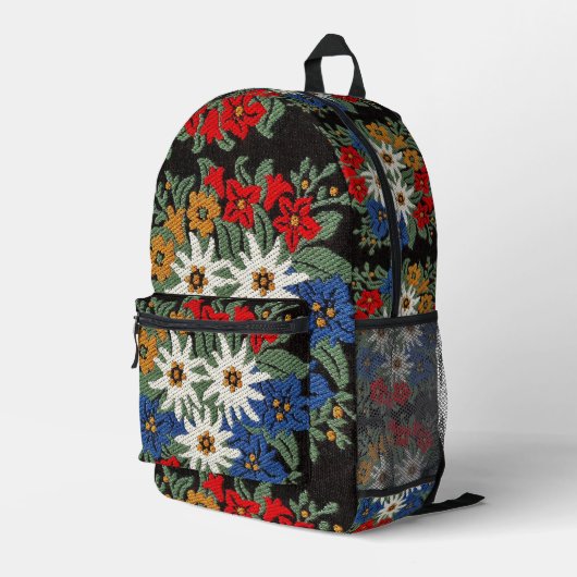 Edelweiss Swiss Alpine Flower Bedruckter Rucksack (Rückseitige Ecke Rechts)