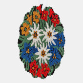 Edelweiss Swiss Alpine Flower Ornament Karte (Rechts)