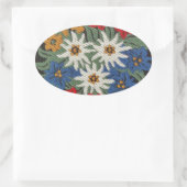 Edelweiss Swiss Alpine Flower Ovaler Aufkleber (Tasche)