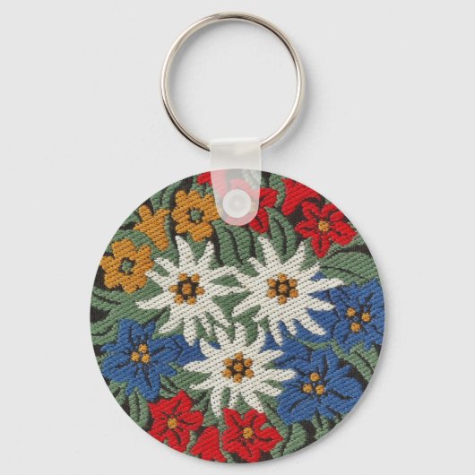 Edelweiss Swiss Alpine Flower Schlüsselanhänger (Vorderseite)