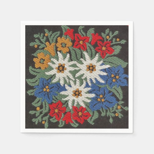 Edelweiss Swiss Alpine Flower Serviette (Vorderseite)