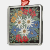 Edelweiss Swiss Alpine Flower Silbernes Ornament (Links)