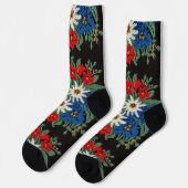 Edelweiss Swiss Alpine Flower Socken (Linkes Detail)