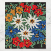 Edelweiss Swiss Alpine Flower Weinetikett (Einzelnes Label)