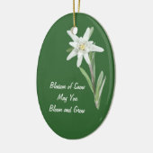 Edelweiss Verzierung Keramik Ornament (Links)