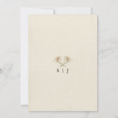 Edelweiss Vintag florale Save the Date Einladung (Rückseite)