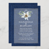 Edelweiss Wedding Einladung (Vorne/Hinten)