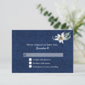 Edelweiss Wedding Response RSVP Karte (Stehend Vorderseite)