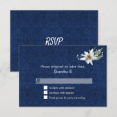 Edelweiss Wedding Response RSVP Karte (Vorne/Hinten)