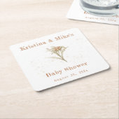 Edelweiss Wildblume Babydusche Rechteckiger Pappuntersetzer (angewinkelt)