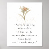 Edelweiss Wildblume Poster (Vorne)