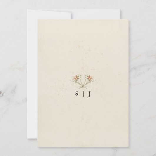 Edelweiss-Wildblume Save the Date Einladung (Rückseite)