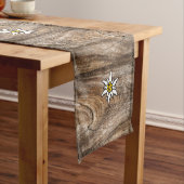 Edelweiss Wood Table Runner Kurzer Tischläufer (Beispiel)