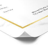 Edelweißes Marmor Gold Preisliste Poster (Ecke)