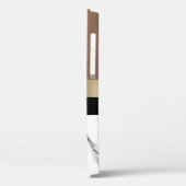 Edelweißmarmor aus Monogramm, Gold und Rose Case-Mate iPhone Hülle (Rückseite / Links)