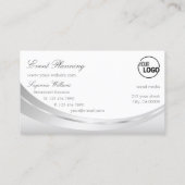 Edelweißsilber mit Logo und Diamant dekoriert Visitenkarte (Rückseite)