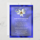 Edelwiess European Style Death Announcement Card Ankündigung (Vorderseite)