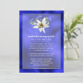 Edelwiess European Style Death Announcement Card Ankündigung (Stehend Vorderseite)