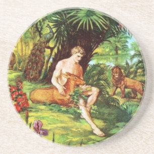 Eden Adam im Garten Getränkeuntersetzer