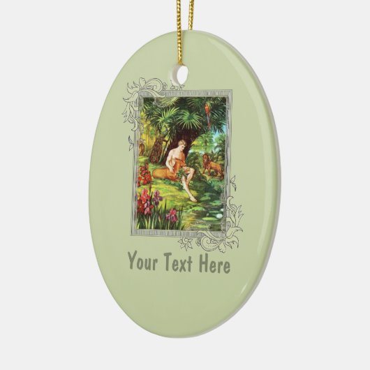 Eden Adam im Garten Keramikornament (Links)