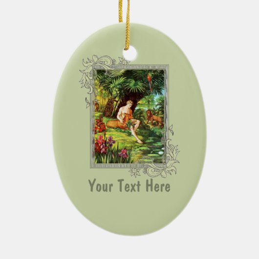 Eden Adam im Garten Keramikornament (Hinten)