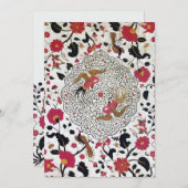 EDEN, BLUME und VRREN Schwarz-weiße Rote Blüten Ankündigung (Vorne/Hinten)