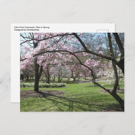 Eden Park Cincinnati, Ohio im Frühjahr Postkarte (Vorne/Hinten)