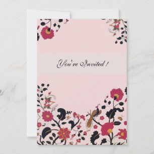 EDEN, schwarz, weiß, rot, rosa Einladung